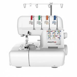 MAQUINA OVERLOCK DOMESTICA  PUNTADAS DE 2,3,4 HILOS FACIL ENHEBRADO, CON CORTE DE HILO INTEGRADO
